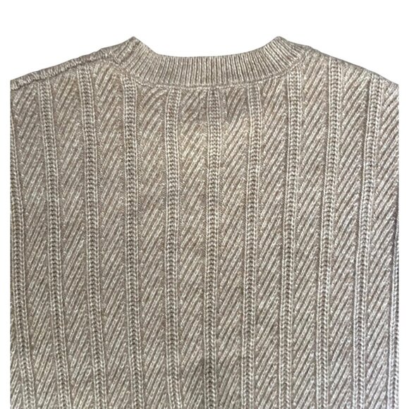 Joie Womens Beige Herringbone Pattern Crewneck Sweater Size Small - Picture 10 of 12